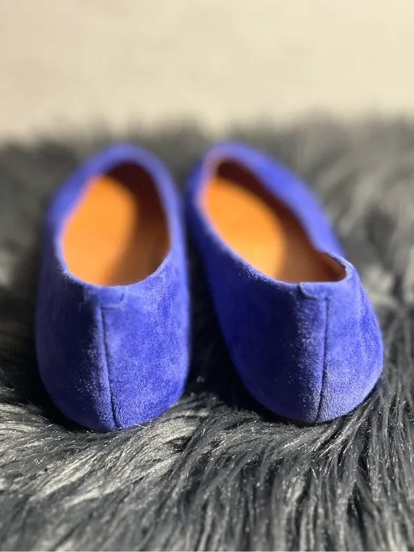 Madewell The Sidewalk Skimmer Suede Blue Pointed-Toe Flats Sz 8 - Image 6