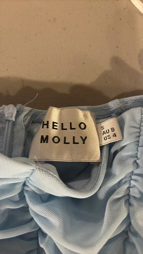 Hello Molly Mini Dress Blue - Image 2