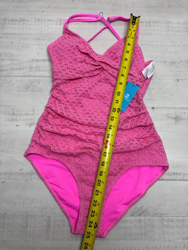 Cupshe Pink Plunge Ruched One Piece Swimsuit - Image 2