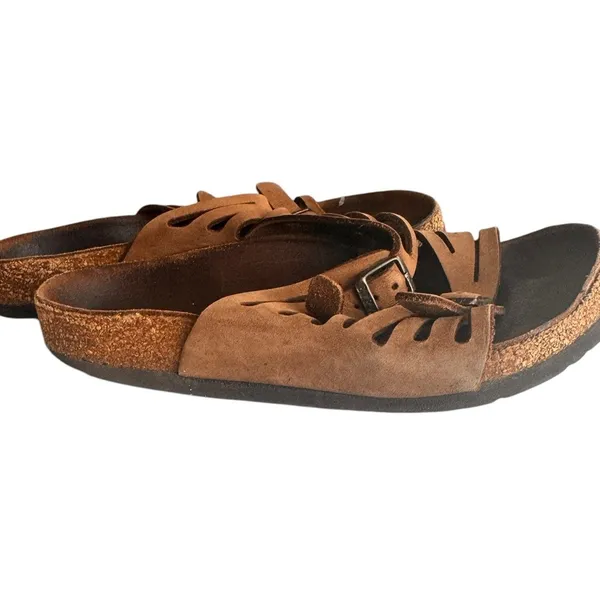 Birkenstock Papillio Lola Vintage Brown Leather Sandals EU35 Narrow Rare in FUC - Image 4