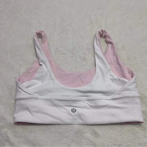 White and pink lululemon reversible align bra - Image 2