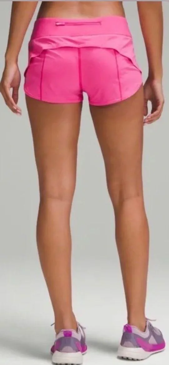 Sonic Pink Lululemon Speed Up Shorts 2.5" Low-Rise - Image 2