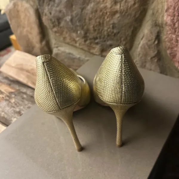 Heels Chic Gold Women's Heels Alice & Olivia Stacey Bendet Ivoryplatform size 40 - Image 7