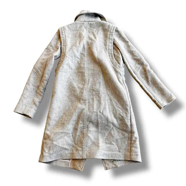 Intermix Taupe Wool Draped Waterfall Coat Size Small - Image 4