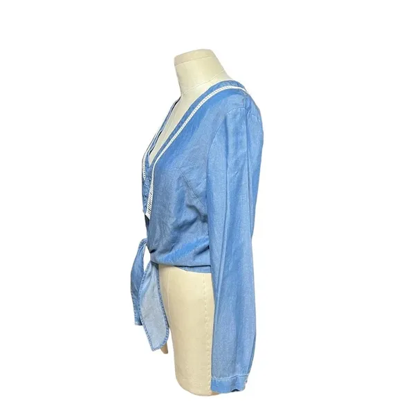 Lovers + Friends Carmine Chambray Tencel Top Size‎ Medium - Image 8