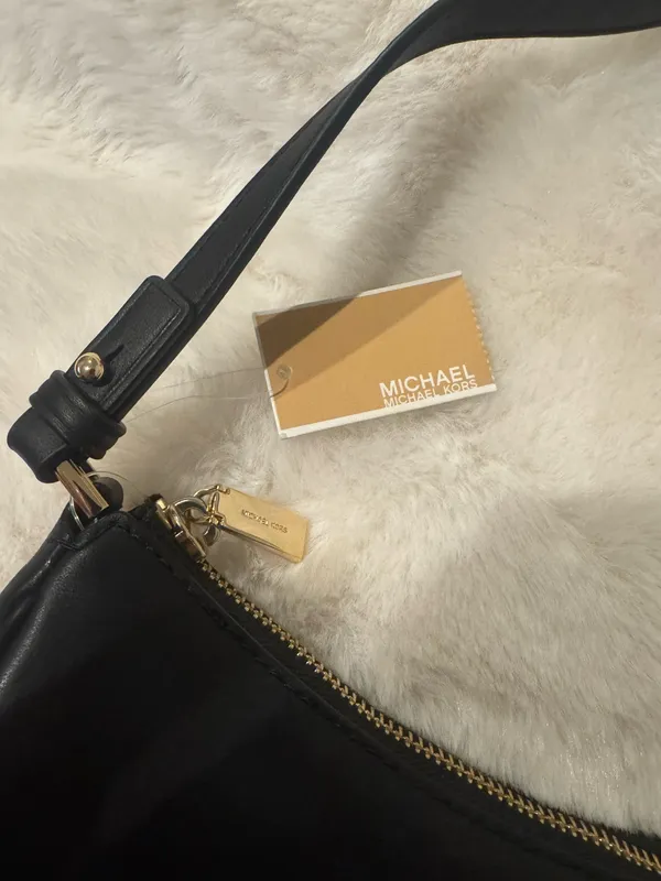 Black Michael Kors Leather Small Conv Pouchette - Image 2