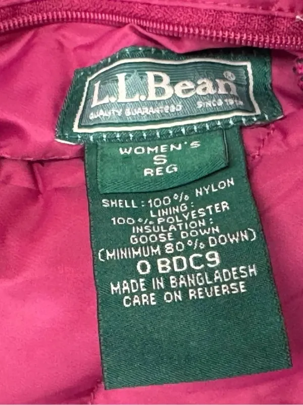 LL Bean Reversible Goose Down Puffer Vest Women’s Small - Image 2