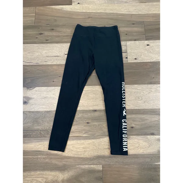 Hollister Black Cotton Leggings Size M Athleisure - Image 2