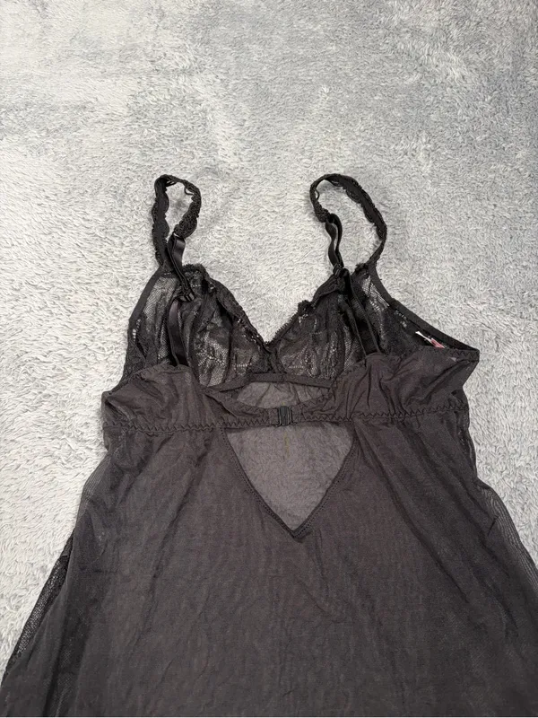 Victoria’s Secret Black Lace Slip Nightdress y2K medium - Image 6
