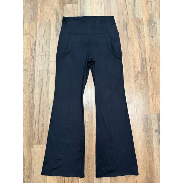 Freely Black‎ Flare Leggings XL High Rise Yoga Pants Stretch Pockets - Image 2