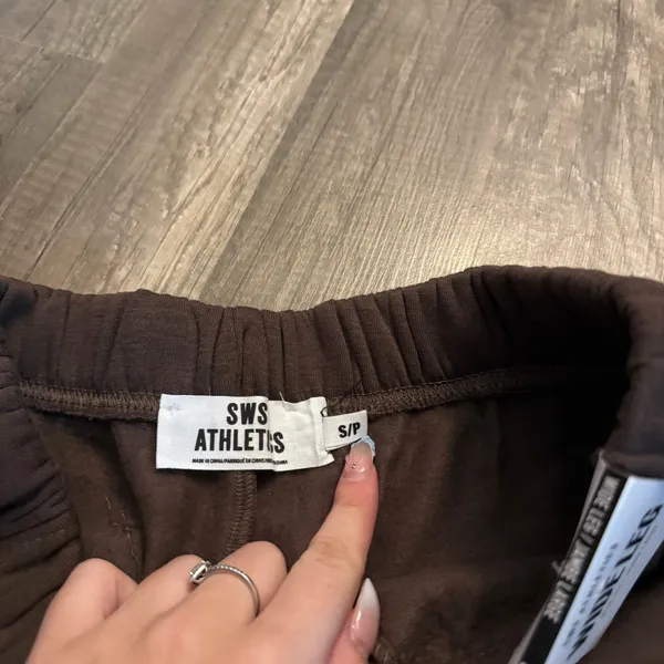 SWS Essentials SWS Athletics Brown Wide Leg Sweatpants - Image 4