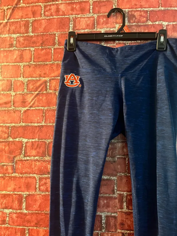 Zella Navy and Orange Auburn Logo women's Leggings size (medium (rm86) - Image 3