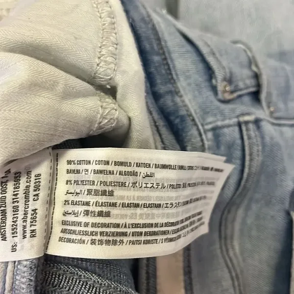 Abercrombie & Fitch high rise girlfriend patchwork jean - Image 5