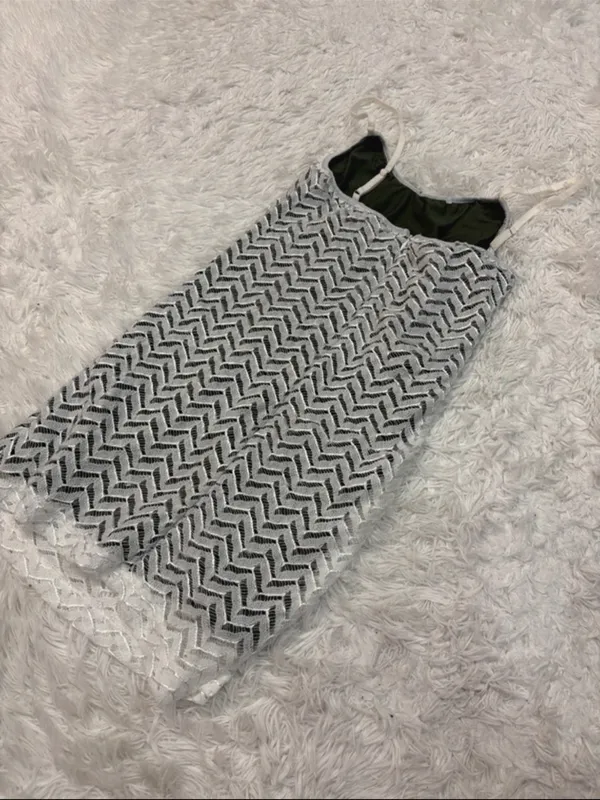Edikted green and lace trim mini dress - Image 4