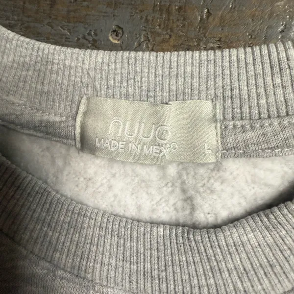 Nuuds Heather Gray Boston Crewneck Sweatshirt Size L - Image 2