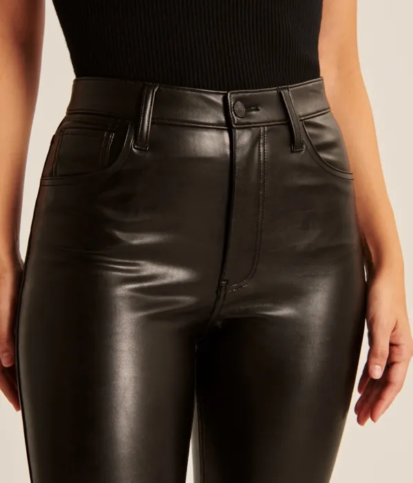 Abercrombie Skinny High Rise Leather Pants - Image 2