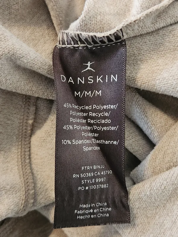 Danskin Heather Brown Quarter Zip Pullover Size Medium - Image 8
