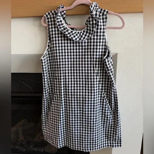 Tyler Boe Gingham Ruffle Neck Stella Dress - Image 2