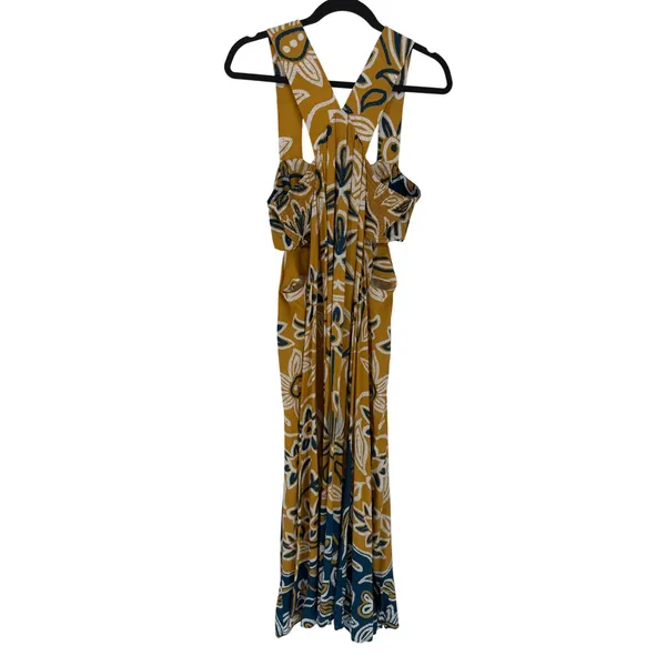 Celandine Anthropologie Floral Cutout Maxi Dress Boho Summer Resort Vacation,‎ L - Image 9