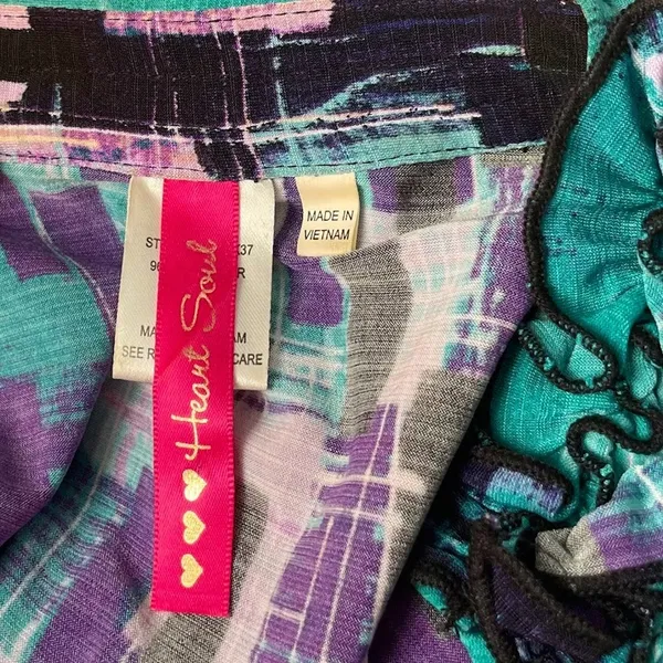 Y2K Babydoll Top Juniors Large Geometric Club Indie Sleaze Tie Back Going Out - Image 5