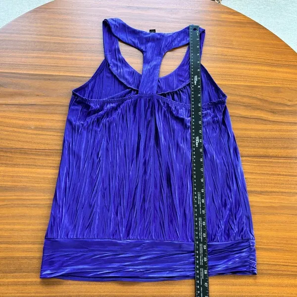 Y2K Vintage A Byer Racer Halter Top L Bubble Hem Bimbocore McBling Party Club - Image 3