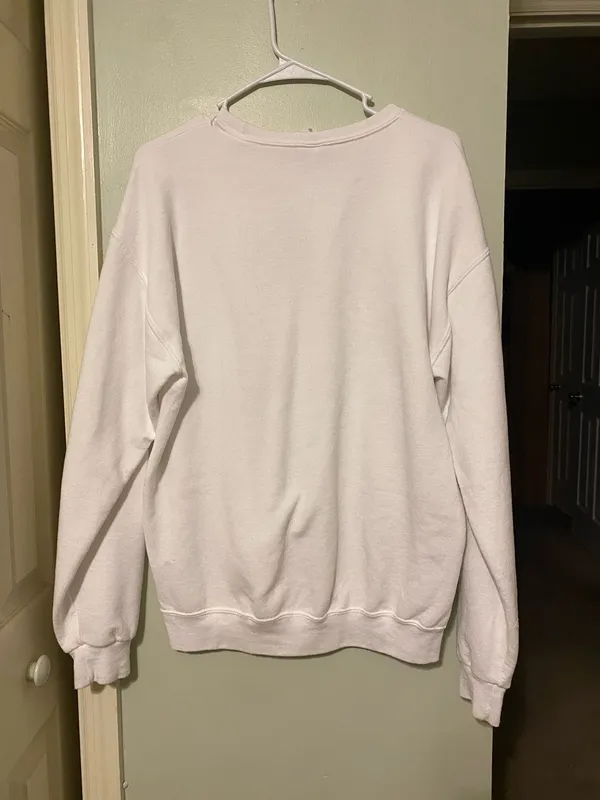 White sporty Sweatshirt Size M - Image 2
