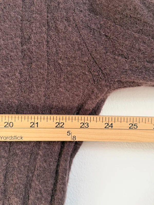 J CREW Ribbed Mockneck Sweater in Supersoft yarn Size XL Brown Knit BM209 - Image 6