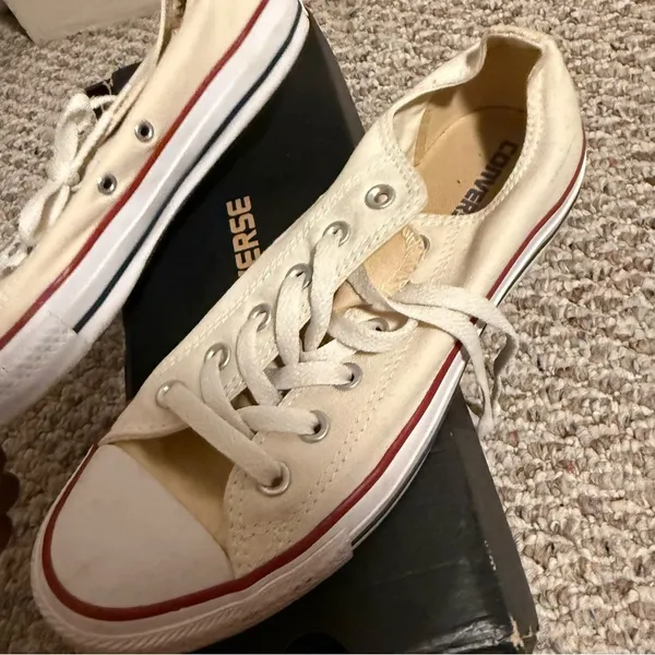 Converse Chuck Taylor All Star Off White Natural Beige Canvas- Size 9.5 Women’s - Image 5