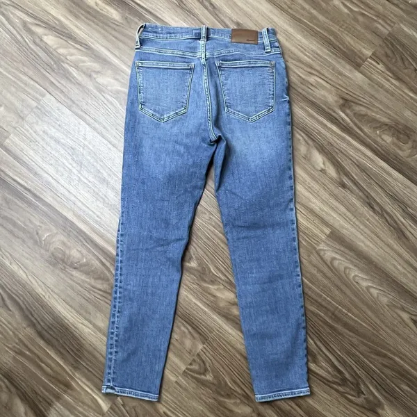 Madewell Size 26 Jeans 9" Mid Rise Skinny Crop Button Front Tencel Denim Edition - Image 4