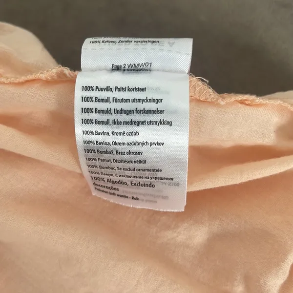Cotton On skirt. Elastic waist with tie up front design. Color- peach. Size XXS - Image 6