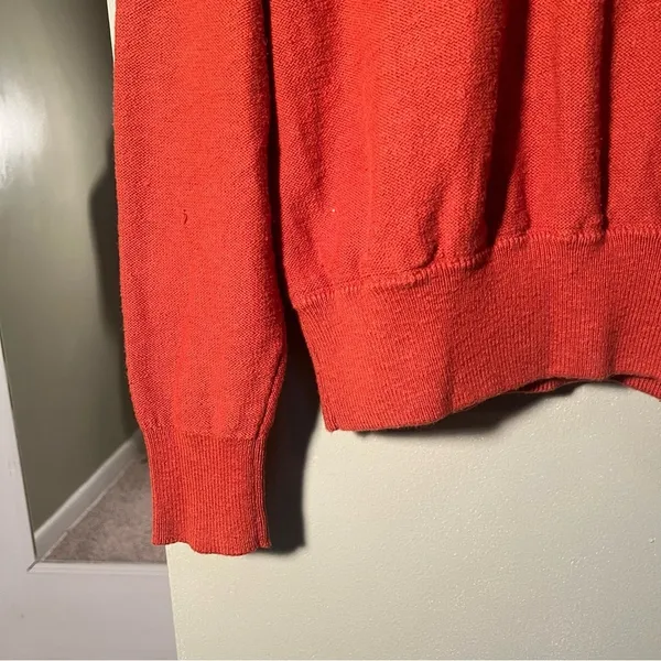 Madewell Women's Size Medium Clairview Hoodie Sweater Maple Glow‎ Orange NC682 - Image 9