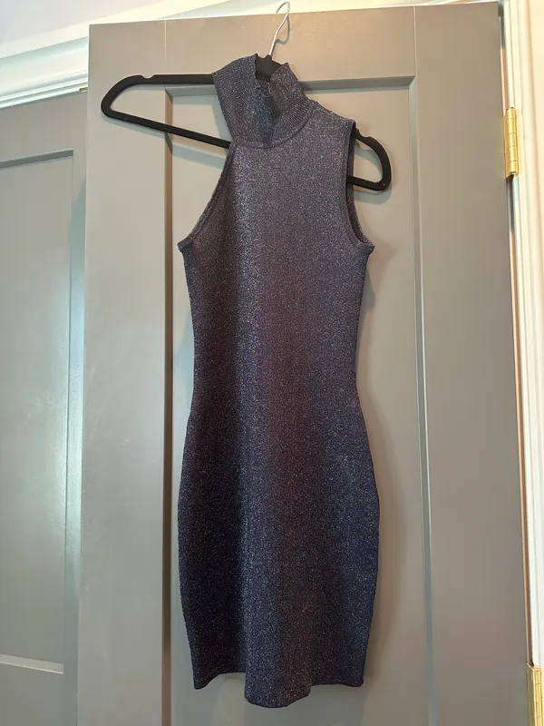 Super down Metallic Bodycon Dress  - Image 2