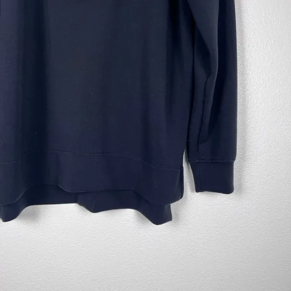 Spanx Women's Airessentials French Rib Half Zip Pullover Black Sz L - Image 5
