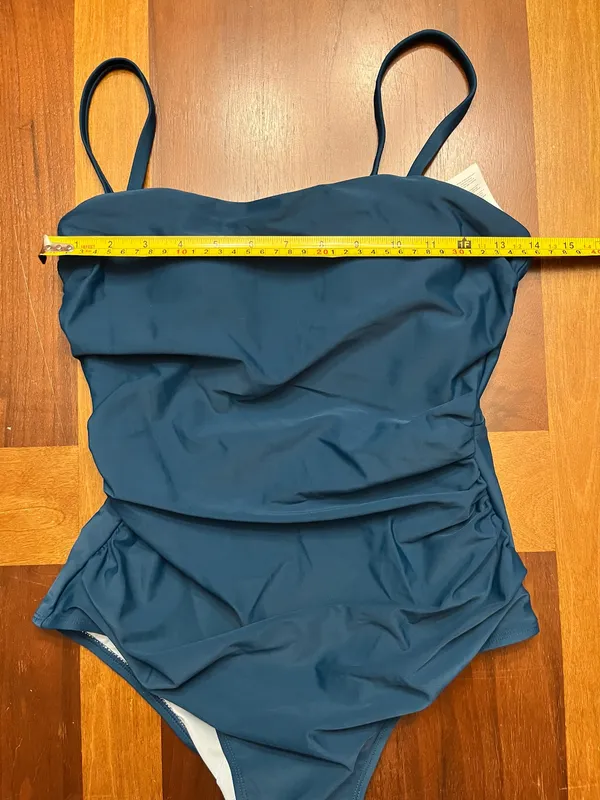 CUPSHE Teal One Piece Swim Suit Size Medium  - Image 8