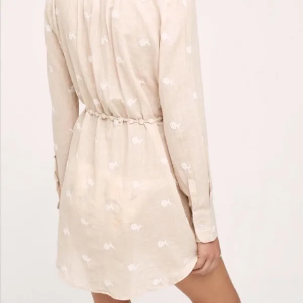 Anthropologie Mermaid Label Cream Shoreward Beach Dress - Image 3