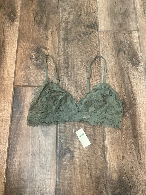 Aerie Green Rebel Lace Triangle Bralette - Image 9