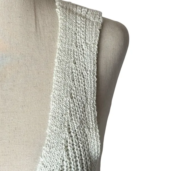 Urban‎ Outfitters Vest Women Medium Ivory Knit Demi Vest Top Streetwear Cropped - Image 7