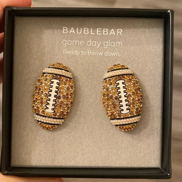 Bauble Bar "Game Day Glam" Football Earrings - Image 6