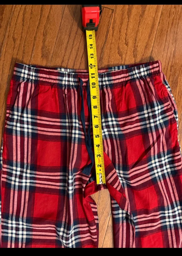 Stars Above Soft Red & Black lounger pants - Size Medium. Excellent condition. refer to measurements for accurate size. Measurements approximately 15” waste x 37” long. Priced to sell at as is condition. Non-smoking home. Don’t like my price, make reasonable offer. And thank you for checking my closet. - Image 6