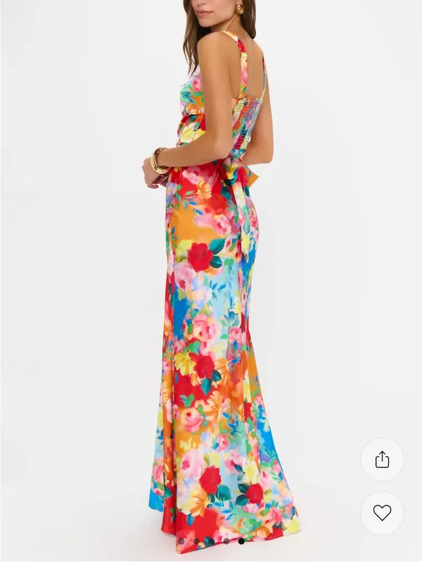Show Me Your MuMu Lana Maxi Dress in Blue, Orange, Red, Pink, Yellow, Green - Image 2