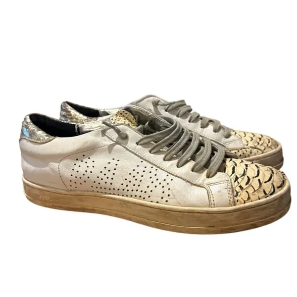 P448 Sneakers with Snake Skin Toe Sz. 38 - Image 2