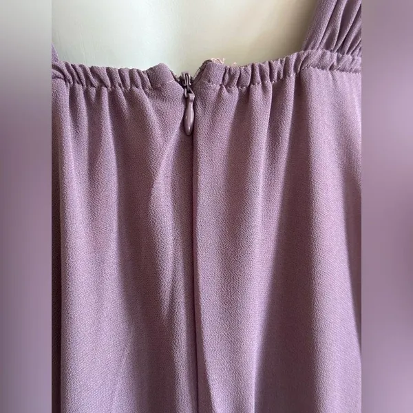 Lulus Lavender NWT Evening Maxi Tie Straps Gown.V Neck Low Cut Sz L Zip In Back. - Image 8