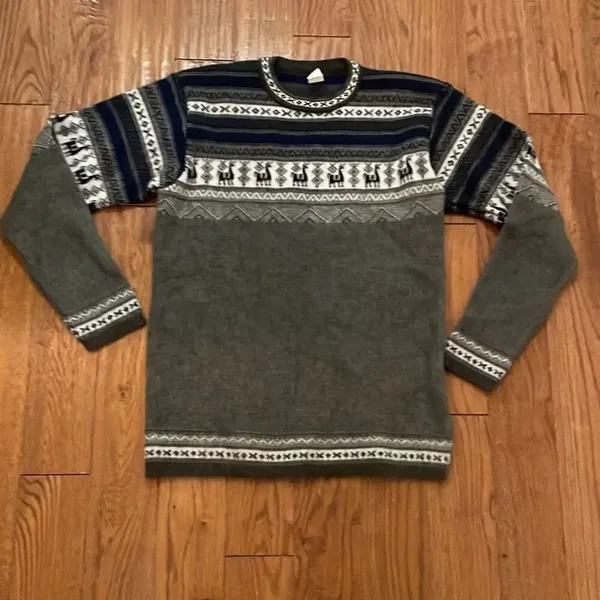 Yarina Alpaca Vintage Cotton Blend crewneck sweater M - Image 5