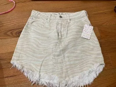 Free People Distressed Denim Skirt Mini - Image 2
