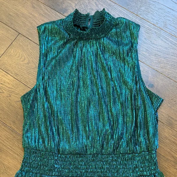 1. State Metallic Shimmering Sleeveless Dress Large C11-039 - Image 2