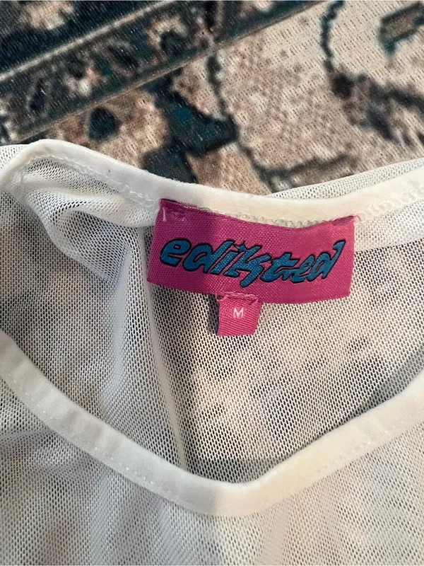 Edikted aloha sheer mesh tee size M - Image 13