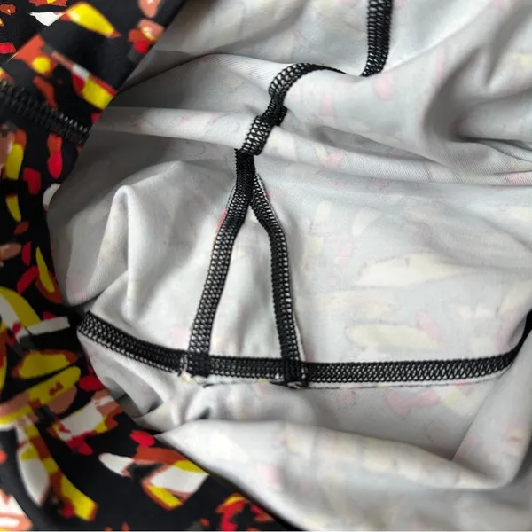 Aerie Offline Goals High‎ Waisted Black Multicolor Abstract Leggings Size S - Image 7