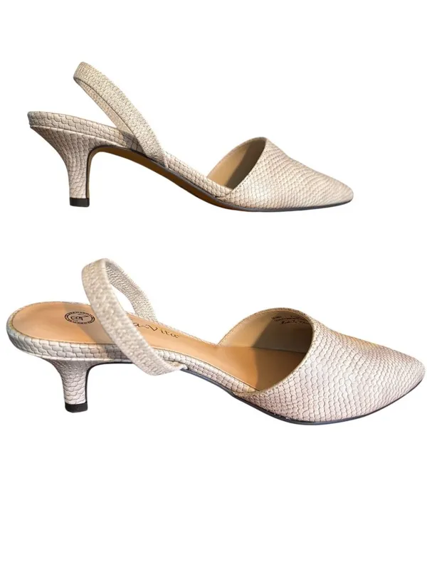 Bella Vita Sarah II Slingback Shoes Faux Natural Snake Kitten Heel Size 7.5M - Image 4