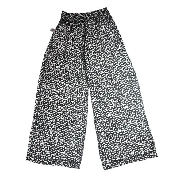 CeCe Black Floral Wide Leg Pants Size S NWT - Image 4
