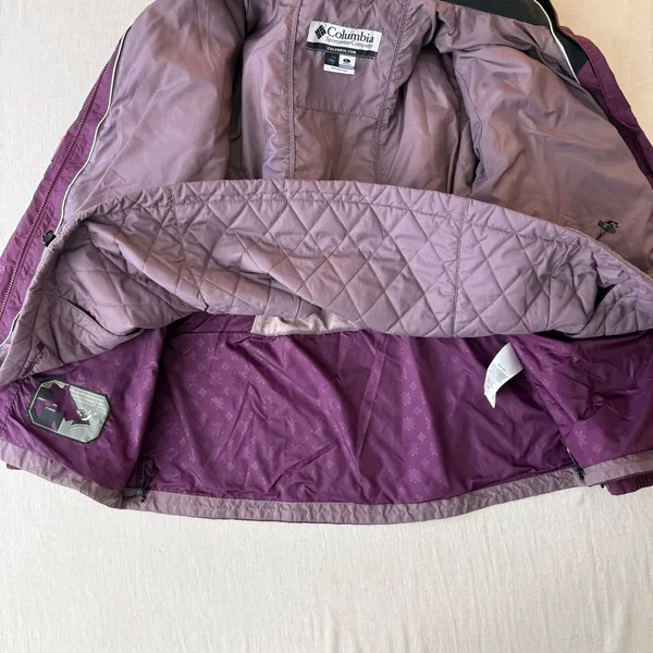 Columbia Interchange Jacket Womens Large Purple Hooded 3-in-1 Ski Hiking Shell - Image 10